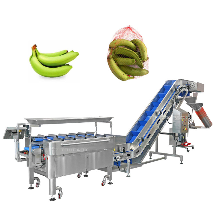 Fabriek Industrie Semi-Auto Mesh Net Bag Gewicht Tellen Netten Knippen Verpakkingsmachine Voor Banana Fruit