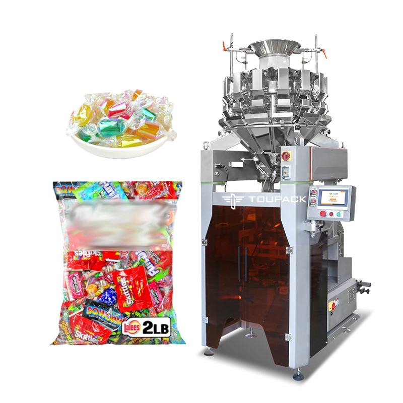 Automatische Gummy Candy Chocolate Verticale snoepverpakkingsmachine Hoge snelheid 120BPM Intelligente weeg- en verpakkingsmachine