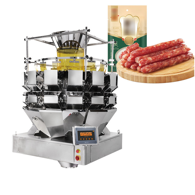 Frankfurt Wurst Multiheads Gordel Feeder Combinatie Weiger Gebakken Hot Dog Wurst Gordel Weiger Verpakkingsmachine