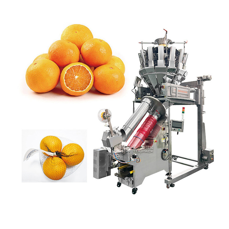 Oranje Net Bag Packing Machine Knoflook Aardappel Net Bag Clipper Packer Mesh Bag Sealing Clipping Machine