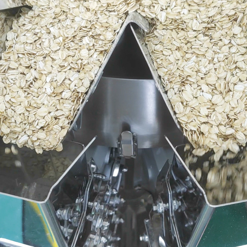 10/14 Hoppers Multihead Weiger Pellet Packing Machinery Plastic Bags Verticale Multihead Weiger Packing Machine