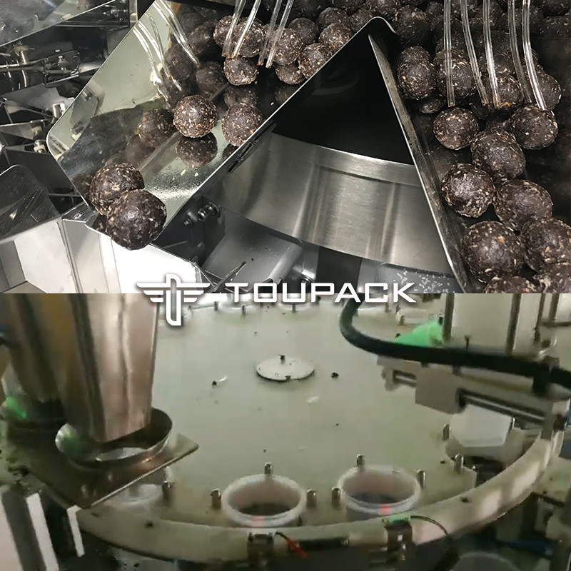 Voorafgemaakte zakverpakkingsmachine pelletverpakkingsmachine chocoladebekers vulmachines met datumschrift