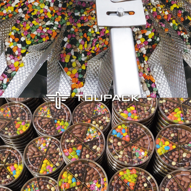 Voorafgemaakte zakverpakkingsmachine pelletverpakkingsmachine chocoladebekers vulmachines met datumschrift