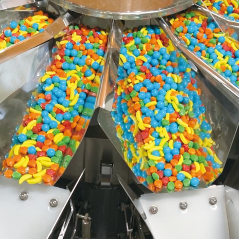 Automatische bonenzaad noten snoep walnoot gedroogde vruchten voedsel snack multi-head weigeraar voedsel verpakkingsmachine met stikstof