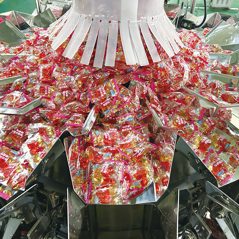Automatische bonenzaad noten snoep walnoot gedroogde vruchten voedsel snack multi-head weigeraar voedsel verpakkingsmachine met stikstof