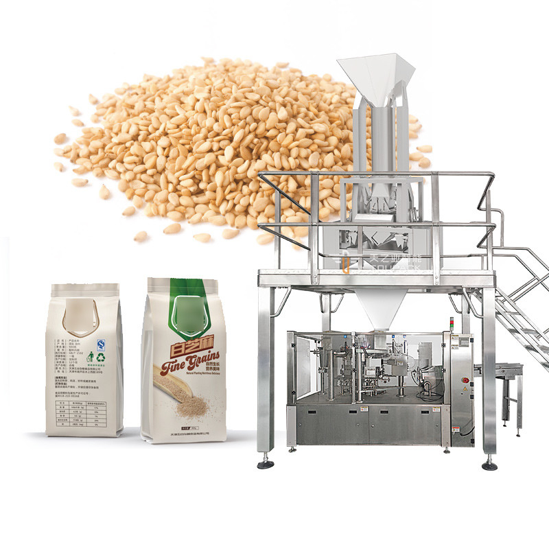 Op maat gemaakte 1kg 2kg 5kg bonen Graan Hondenvoedsel Pinda's Gedroogd Fruit Rijst zakje Snack Granule Packer Machine Fabrikant