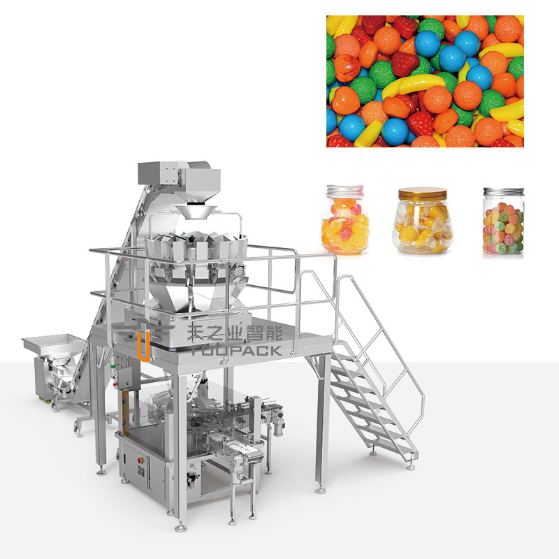 Canning vulmachine zachte snoep vulmachine gummy beer vulmachine 14 hoofd weiger verpakkingsmachine