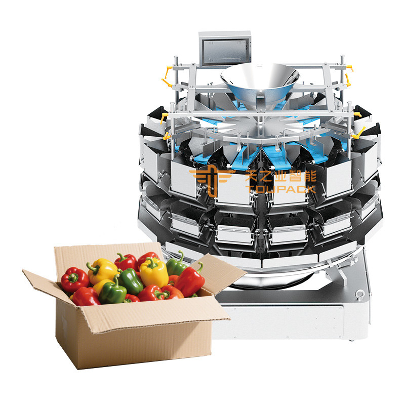 Automatische Fruit Filling Machine Cherry Blueberry Strawberry Orange Green Pepper Tray Box Filling Packaging Machine