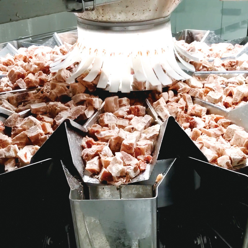 Dynamische weegtechnologie en nauwkeurige weegtechniek Perfecte combinatie voor diepvriesmachines