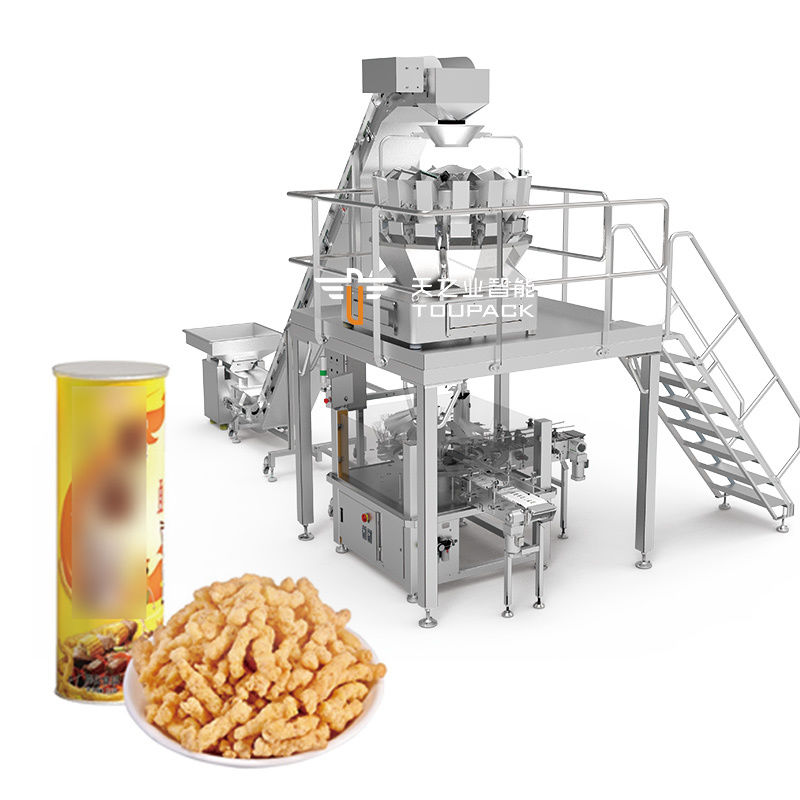 Automatische aardappelschips Multihead Weigerer Weegsysteem garnalen Franse verpakkingsmachine Puffing Food Granule Verpakkingsmachine