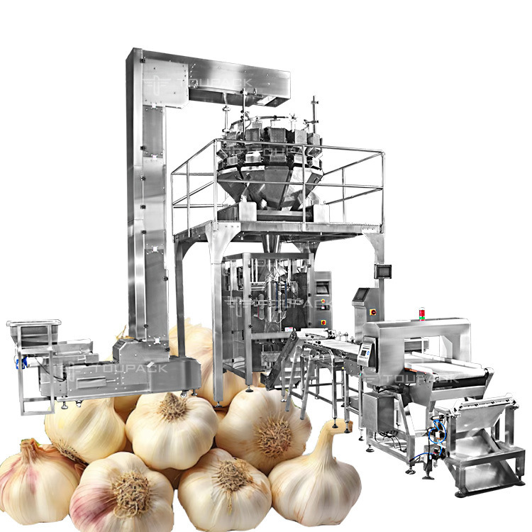14 Kops Knoflook Uien Verpakkingsmachine Verse Knoflook Verpakkingsmachine 250g 500g 1kg Vffs Verpakkingsmachines