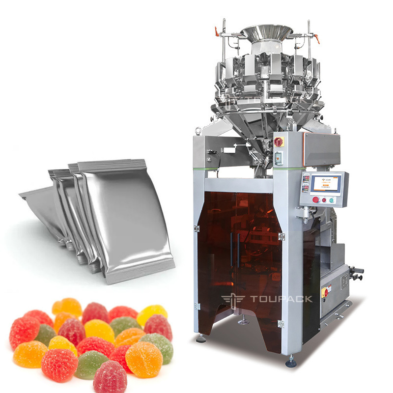 Volautomatische verticale verpakkingsmachine zakvulmachine pasta multihead weger verpakkingsmachine voor fusilli pasta rauw