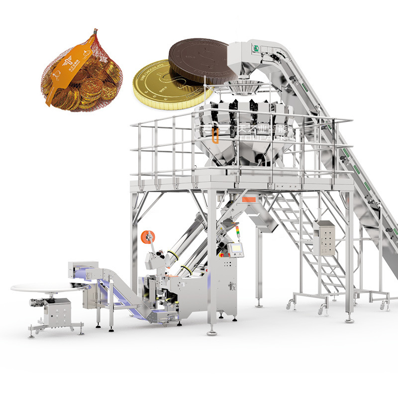 High Speed Vertical Automatic Mesh Pocket Machine Wortel Groente Mesh Bag Baler Peer Automatic Nets Packing Machine