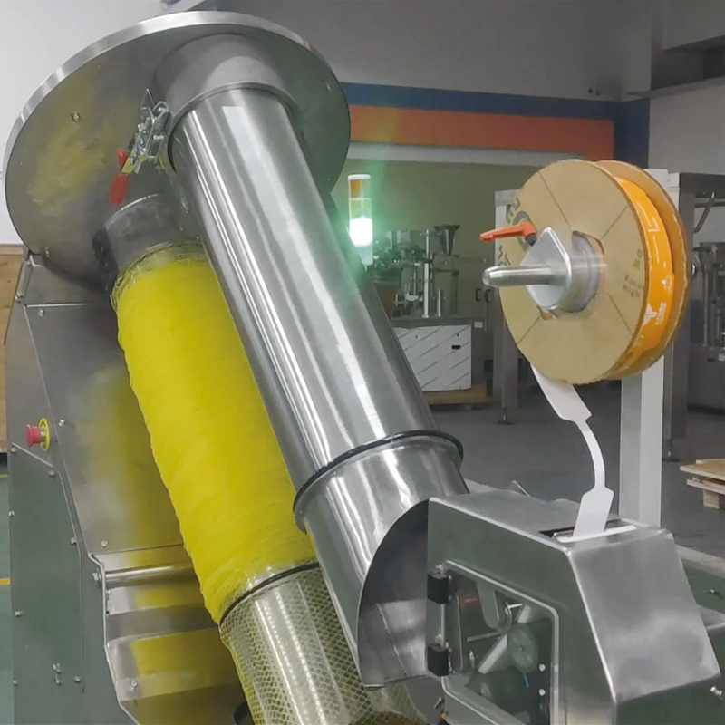 High Speed Vertical Automatic Mesh Pocket Machine Wortel Groente Mesh Bag Baler Peer Automatic Nets Packing Machine