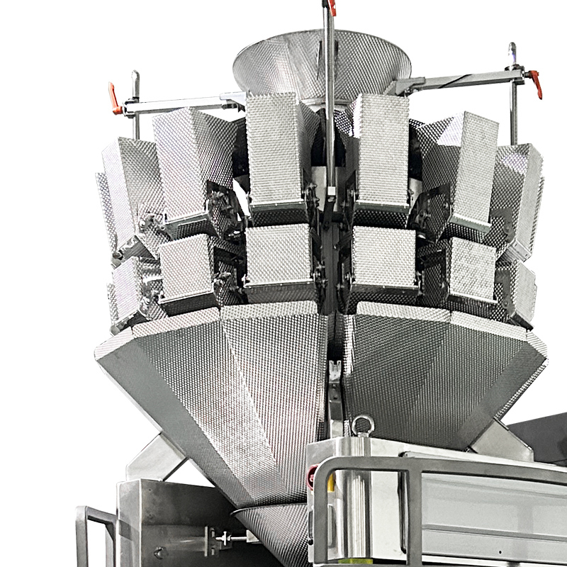 Multihead weger Granaatappel Netzak Clipmachine Gember Ui Knoflook Gaas Zak Verpakkingsmachine