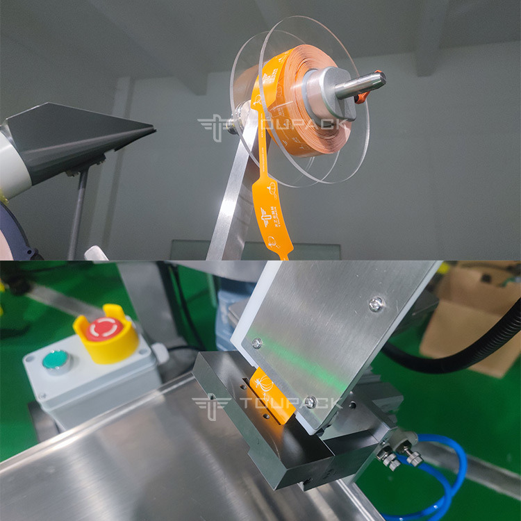 Pakmachine voor het verpakken van knoflookmaaszakken met stapels Semi-Auto Ginger Mesh Bag Clipping Packing Machine