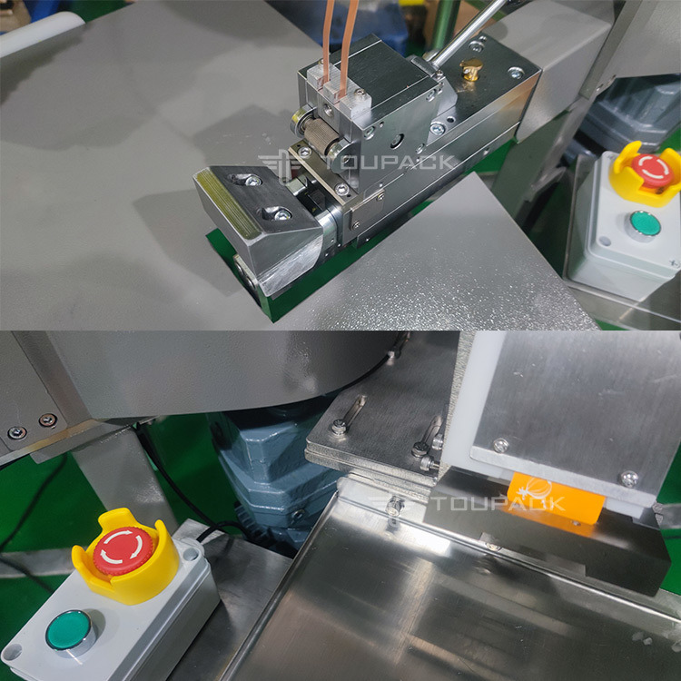 Pakmachine voor het verpakken van knoflookmaaszakken met stapels Semi-Auto Ginger Mesh Bag Clipping Packing Machine