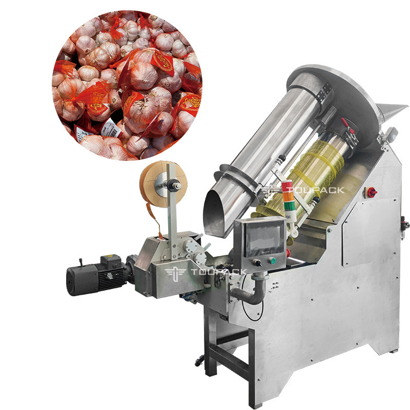 Automatische verpakkingsmachine voor aardappelnetzakken/verpakkingsmachine voor gembernetzakken/verpakkingsmachine voor citrusvruchtennetzakken voor supermarkten