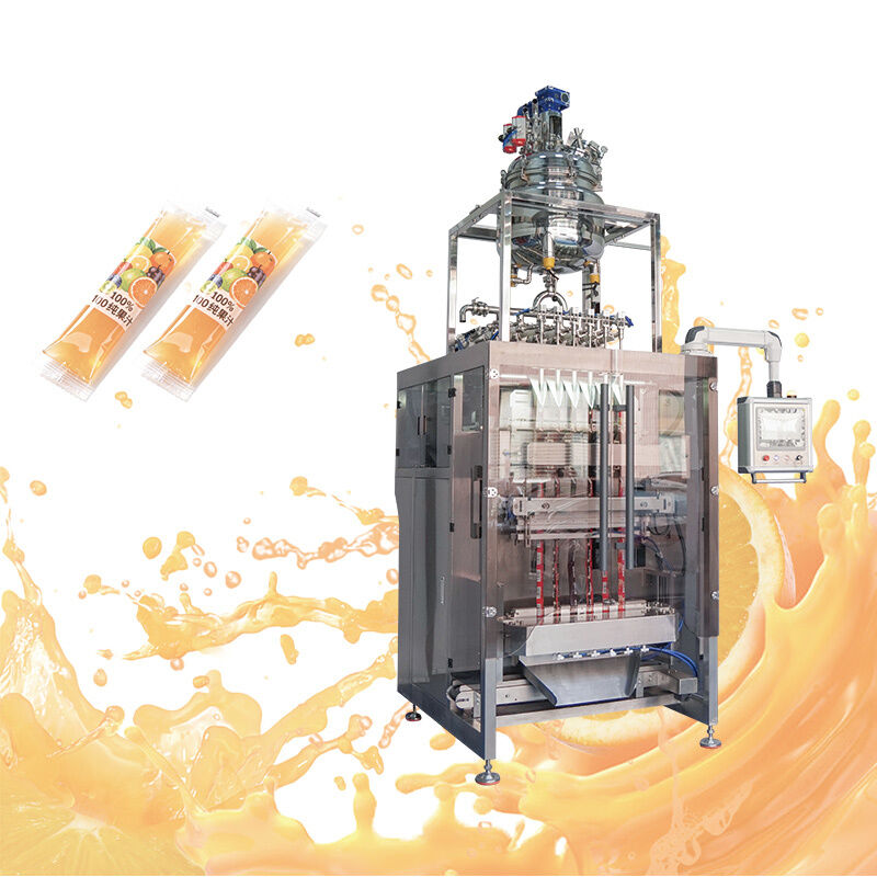 Automatische Multi Lane 50 ml 100 ml Liquid Sachet Fruit Juice Ice Lolly Pop Jelly Stick Strip Sachet Packing Machine