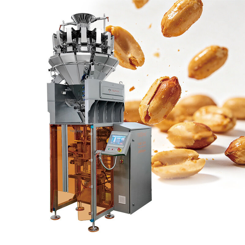 Hoge snelheid automatische weegmachine voor het verpakken van snacks Noten Granula 5-200g met digitale sensor 20-200 zakken/min Voedselverpakkingsoplossing