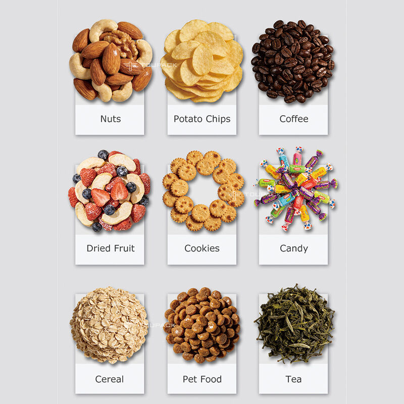 Automatische Snackvoedsel Weeg- en Verpakkingsmachine voor Chips Noten Snoep Granulaat 5-200g Hoge Snelheid Digitale Sensor Verpakkingslijn