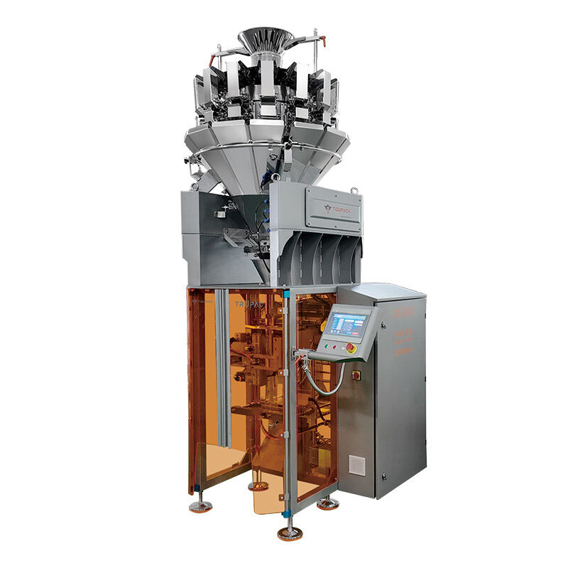 Automatische kussensak weegmachine verpakkingsmachine voor snacks Noten Granules 5-200g High Speed Food Packaging Equipment