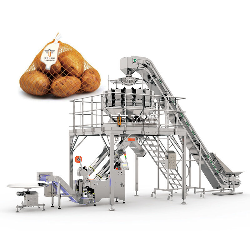 Automatische Net Clipping Machine Mesh Bag Packaging Machine voor uien Aardappelen Citrusvruchten Avocado's Appels Kiwi's Tomaten en verse producten