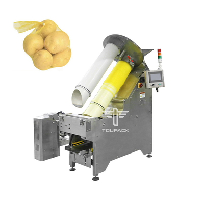 Volledig Automatisch Mesh Net Bag Packing Machine voor Aardappel het Hand Plaatsen
