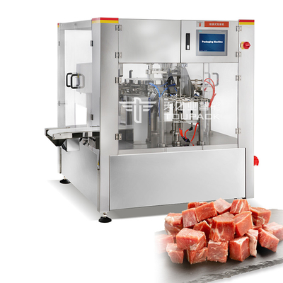 De automatische Roterende Premade-Machine van de Zak Vacuümverpakking voor Vlees het Vullen Verzegelende pre-Gemaakte Zak Vacuümverpakkingsmachine