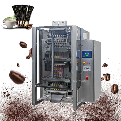 De verticale Vorm vult en verzegelt de Geautomatiseerde van het de Koffiepoeder van de Verpakkend Systeem Multisteeg Machine van de de Stokverpakking