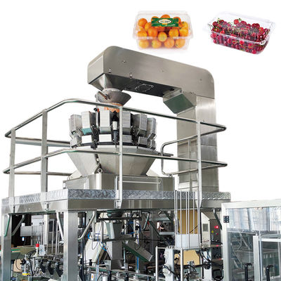 De Vruchten van de de Wegers Servomotor van nauwkeurigheids Automatische Multihead Drijf de Verpakkingsmachine van de Groentensalade