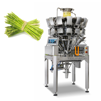 PLC Automatische weegmachine Verpakkingsmachine Lange strookproducten Asperges 14 Kop Multihead Weegmachine