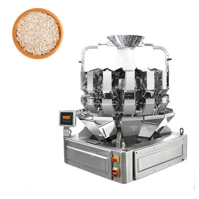 PLC MCU 14 Hoofd Hoog-Hoogprecisie Multihead Weigher Granule Rijstzak Verpakkingsmachine