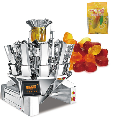 Automatische zakverpakkingsmachine Gummy Cookie Sugar Verpakkingsmachine Met Multi Head Weigher