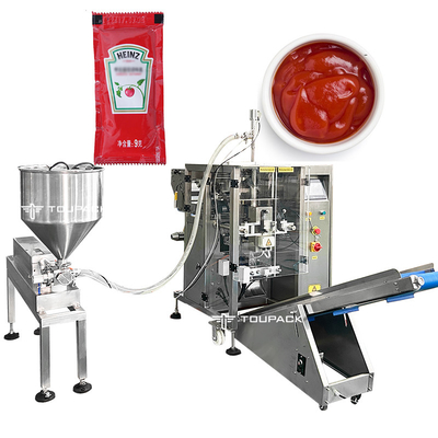 Automatische driezijdige zakken kussensak honingsaus pindakaas salade dressing ketchup verpakking machine pasta