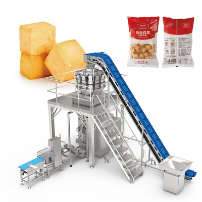 Automatische VFF's Multihead Weigher Salad Groenten zakmachine Fruit and Vegetable Packaging Machine