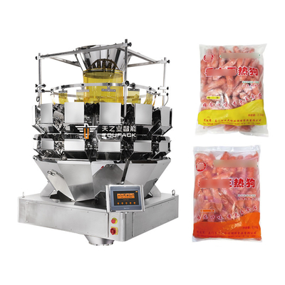Kleine worstband combinatie weiger verpakkingsmachine zuiver vlees worst multihead weiger