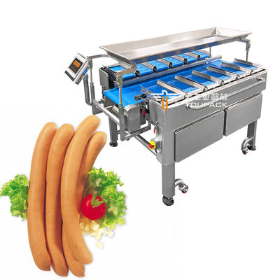 SUS304 Zuivere vleesworst Gordel vervoerband Meerhoofdig weegsysteem