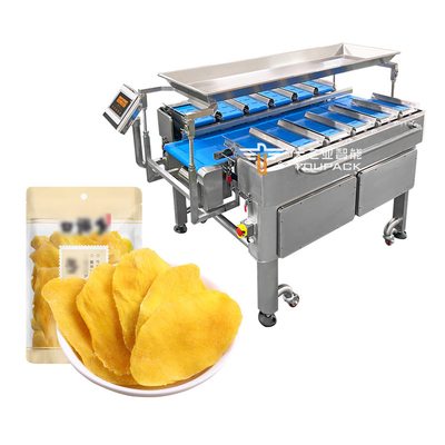 gedroogde mango Automatische Multi-Station Gordel Conveyor Aquatische Zee Komkommers visfillet Tafeloppervlak Doel Gewicht Tegengewicht Machine