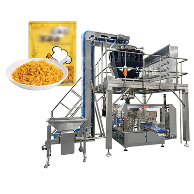Op maat gemaakte efficiënte gedehydrateerde rundvlees Nuggets kwantitatieve zakken verpakkingsmachine klaar om te eten voedsel rundvlees Multihead Weiger