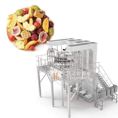 Auto Stand Up Pouch Doypack Weeging Packing Granule Peanut Cashew Nuts Multihead Weigher Filling Machine