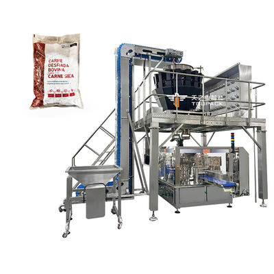 Automatische Ziplock Pouch Hond Huisdier Voedsel Treat Lineaire Weeger Verpakking Doypack Verpakkingsmachine