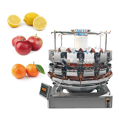 Hoogprecisie-fruitcombinatie weegmachine oranje multi-head weegmachine serie