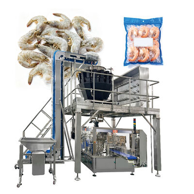 Frozen Chicken Nugget-verpakkingslijn met multiheadweger en kant-en-klare zakjesmachine