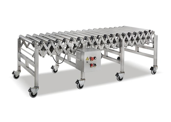 Het roestvrije staal motoriseerde Flexibele Verlengbare Roltransportband