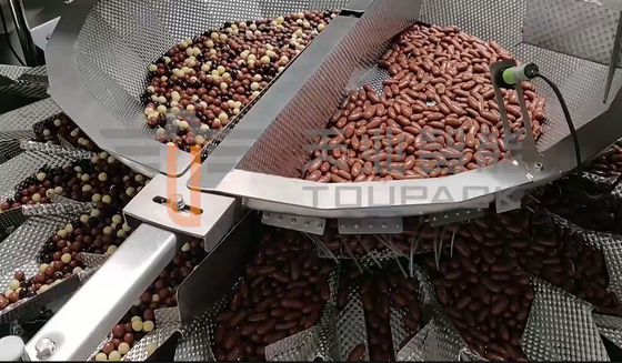130WPM de Weger van Multihead van de chocoladeschaal met 10 Duim Touch screen