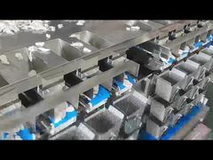 3-laags 8-kops weger voor verse voeding, haaienvin kussenverpakkingsmachine